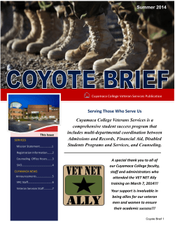 Coyote Brief - 2014 Spring Issue