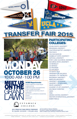 Cuyamaca College Annual Transfer Fair