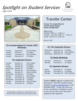 August - Transfer Center