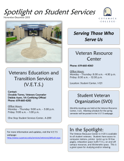 November - December - Veteran's Services