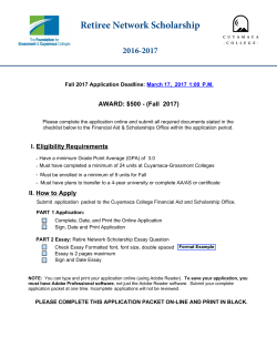 Retiree Network Scholarship