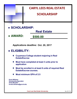 Caryl Lees Real Estate Scholarship