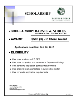 Barnes Noble (Fall Spring)