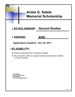 Ariele G. Satele Memorial Scholarship