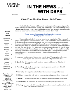 Spring 2010-DSPS Newsletter