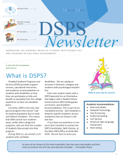 Spring 2012 DSPS Newsletter
