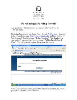 How to Purchase Parking Permit/Student Benefit Card using WebAdvisor