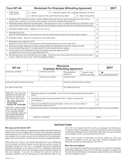 WT-4A Withholding Worksheet