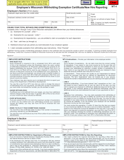 WT-4 Withholding Exemption Certificate