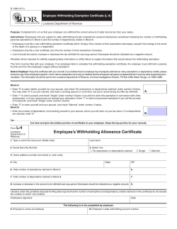 L-4 Withholding Certificate