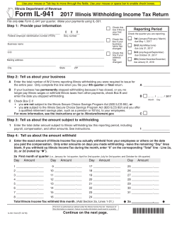 IL-941 Withholding Tax Return