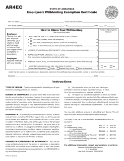 AR4EC Withholding