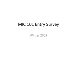 Entry Survey