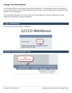 instructions on how to change your WebAdvisor email address