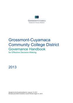 GCCCD Governance Handbook