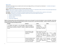 2012 IT Services Strategic Plan Progress Report