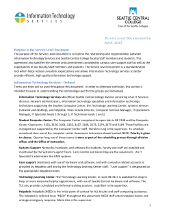 IT Service Level Documentation