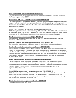 Frequently Asked Geothermal Leasing Questions