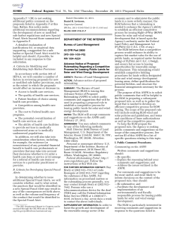 Advanced Notice of Proposed Rulemaking