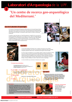 Poster 1- El laboratori d'Arqueologia