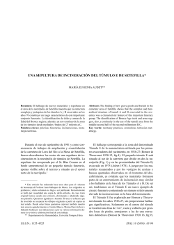 Una sepultura de incineraci n del T mulo E de Setefilla