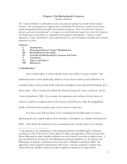 "On Reichenbach's Contexts"