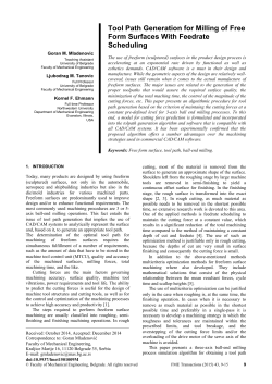 Tool Path Generation for Milling of Free Form Surfaces With Feedrate Scheduling