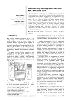 Off-line Programming and Simulation for 2-axis Wire EDM
