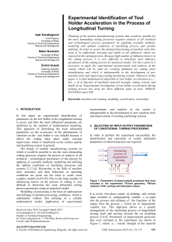 Experimental Identification of Tool Holder Acceleration in the Process of Longitudinal Turning