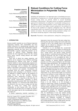 Robust Conditions for Cutting Force Minimization in Polyamide Turning Process