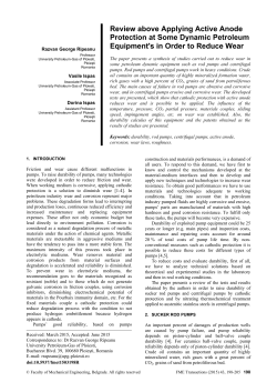 Review above Applying Active Anode Protection at Some Dynamic Petroleum Equipment s in Order to Reduce Wear