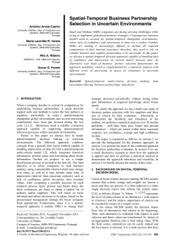 Spatial-temporal business partnership selection in uncertain environments