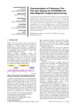 Characterization of Fullerenes Thin Film Oon Glasses by UV/VIS/NIR and Opto-Magnetic Imaging Spectroscopy