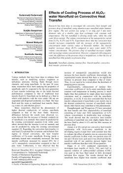 Effects of Cooling Process of Al2O3-water Nanofluid on Convective Heat Transfer