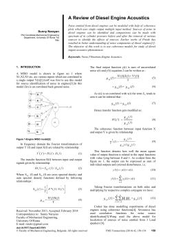 A Review of Diesel Engine Acoustics