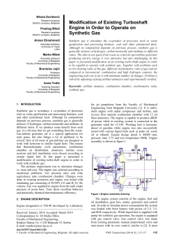 Modification of Existing Turboshaft Engine in Order to Operate on Synthetic Gas