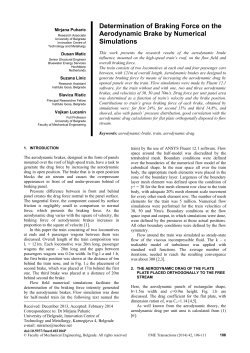 Determination of Braking Force on the Aerodynamic Brake by Numerical Simulations