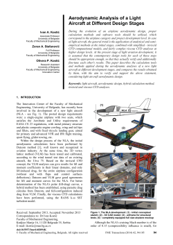 Analysis of a Light Aircraft at Different Design Stages