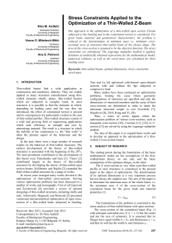 Stress Constraints Applied to the Optimization of a Thin-Walled Z-Beam