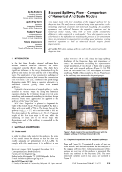 Stepped Spillway Flow &ndash; Comparison of Numerical and Scale Models
