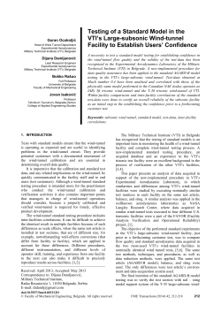 Testing of a Standard Model in the VTI&rsquo;s Large-subsonic Wind-tunnel Facility to Establish Users&rsquo; Confidence