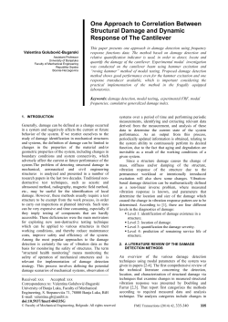 One Approach in Correlation between Structural Damage and Dynamic Response of the Cantilever