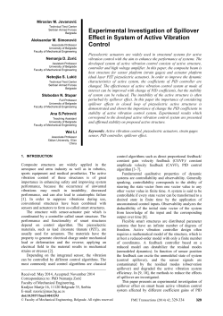 Experimental Investigation of Spillover Effect in System of Active Vibration Control