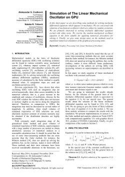 Simulation of The Linear Mechanical Oscillator on GPU