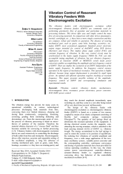 Vibration Control of Resonant Vibratory Feeders with Electromagnetic Excitation