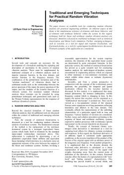 Traditional and Emerging Techniques for Practical Random Vibration Analyses