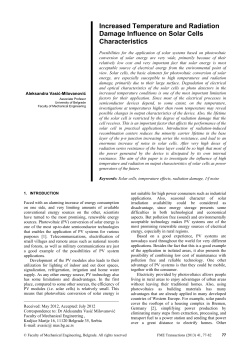 Increased Temperature and Radiation Damage Influence on Solar Cells Characteristics