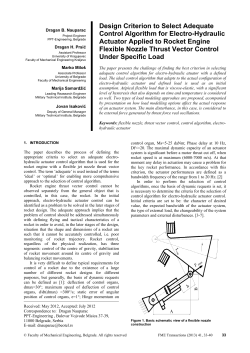 Design Criterion to Select Adequate Control Algorithm for Electro-Hydraulic Actuator Applied to Rocket Engine Flexible Nozzle Thrust