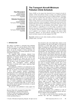 The Transport Aircraft Minimum Pollution Climb Schedule