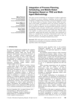 Integration of Process Planning, Scheduling, and Mobile Robot Navigation Based on TRIZ and Multi-Agent Methodology